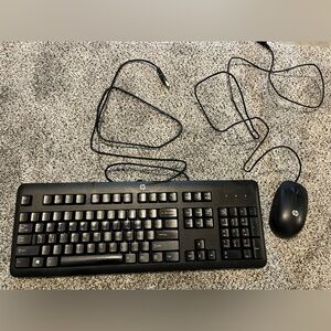 HP Black Keyboard and Mouse Combo
